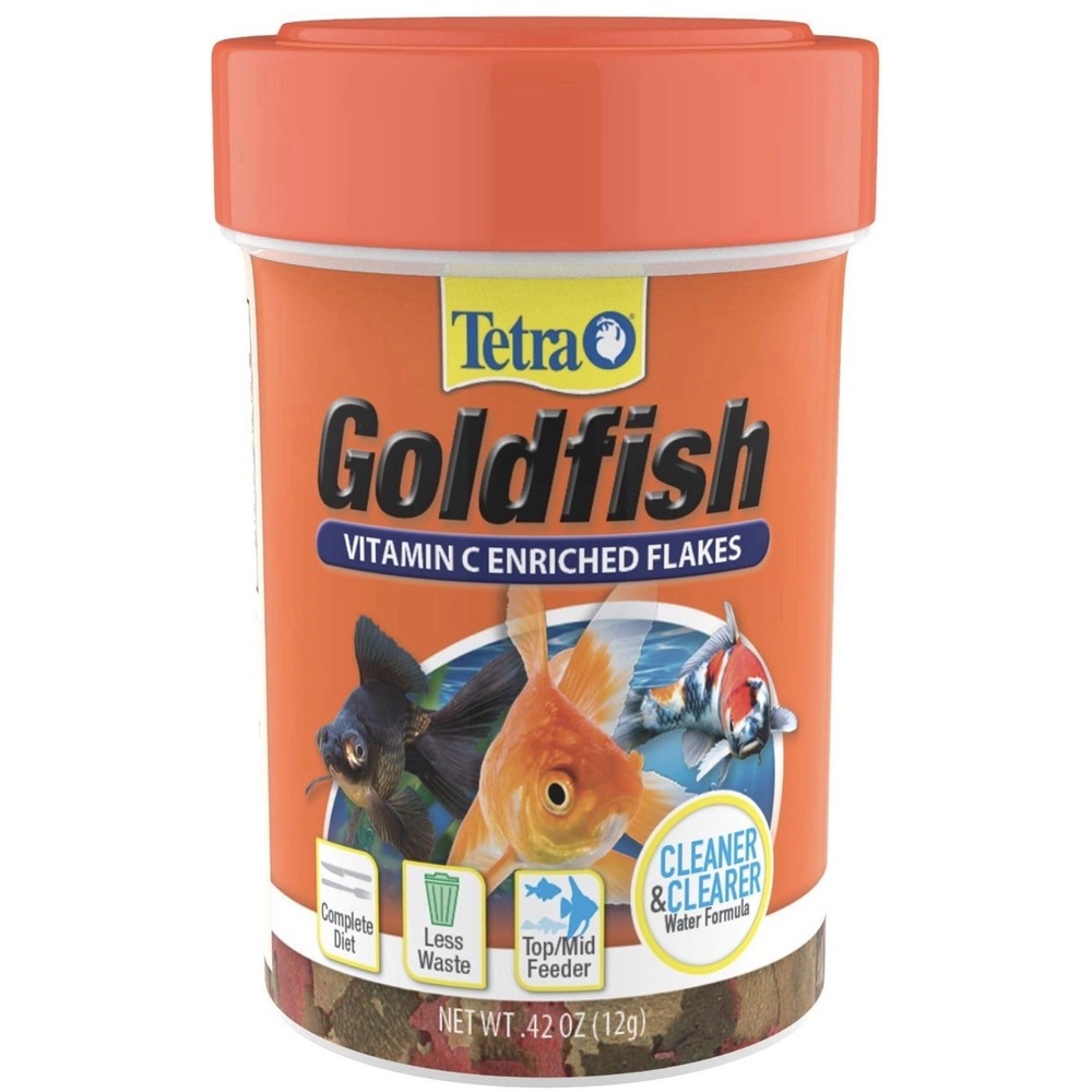 Tetra Goldfish Flakes, Balanced Diet For Aquarium Fish, Vitamin C, .42oz-9 Pack.
